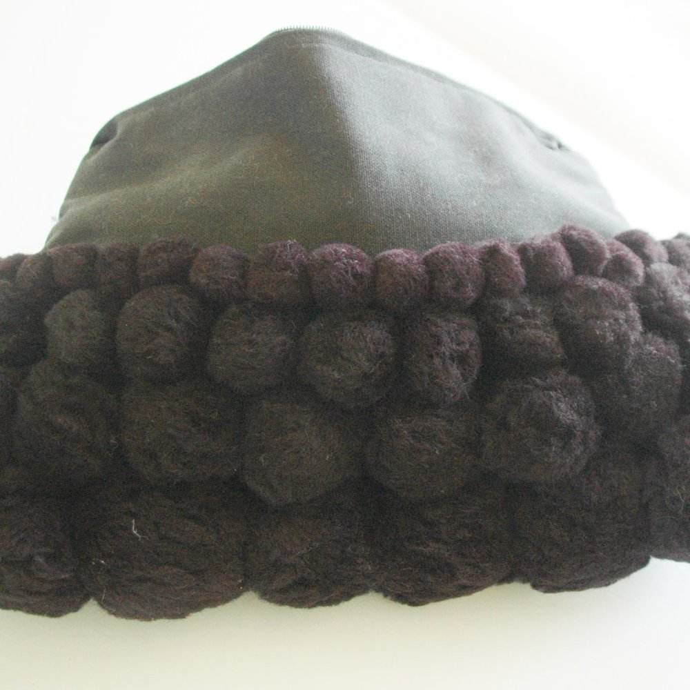 Black Chenille Handbag